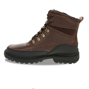 London Fog Camdon Lace Up Boots Dark Brown Sz 13